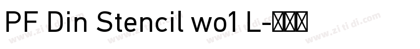 PF Din Stencil wo1 L字体转换